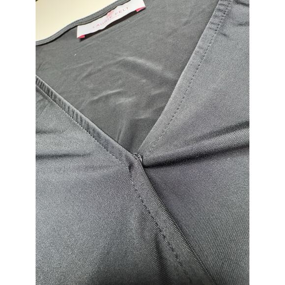 Laurie Felt Wrap Front Maxi Dress Dress L Black Goth Witchy Spooky Stretchy Glam - Picture 10 of 16